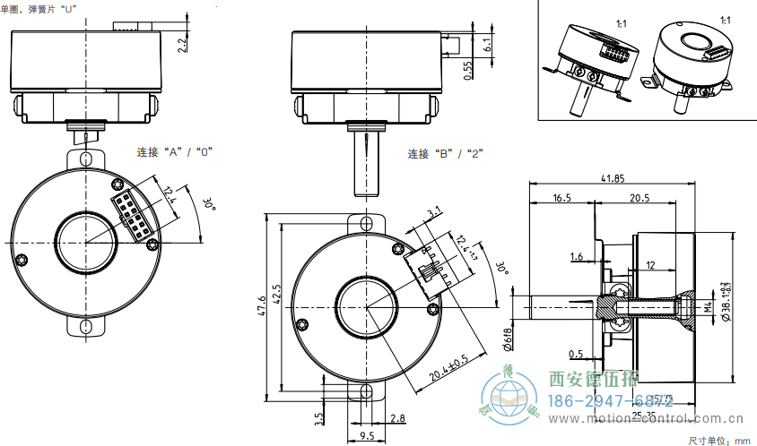 AD34光电绝对值电机反馈编码器外形及安装尺寸(单圈，弹簧片U) - 免费电影手机在线观看,中文精品久久久久国产网址,亚洲一级无码一区二区一,精品亚洲成AV人在线观看,中文字幕无码一区二区免费,中文字幕日本不卡一二三区