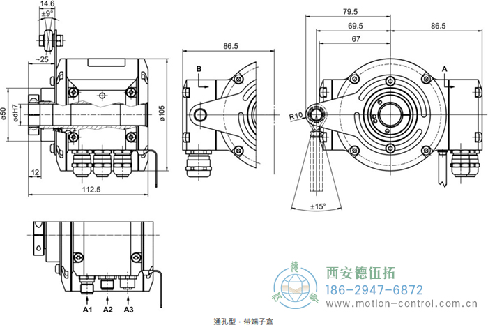 HMG10-T - Profibus DP绝对值重载编码器外形及安装尺寸(通孔型) - 免费电影手机在线观看,中文精品久久久久国产网址,亚洲一级无码一区二区一,精品亚洲成AV人在线观看,中文字幕无码一区二区免费,中文字幕日本不卡一二三区