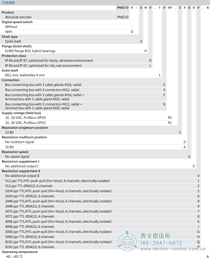 PMG10 - Profibus DP绝对值重载编码器订货选型参考(ø11 mm实心轴，带欧式法兰B10或外壳支脚 (B3)) - 免费电影手机在线观看,中文精品久久久久国产网址,亚洲一级无码一区二区一,精品亚洲成AV人在线观看,中文字幕无码一区二区免费,中文字幕日本不卡一二三区