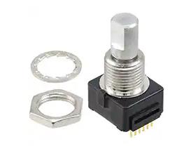 图5:CTS 291V1022F832AB，带典型螺纹衬套、锁紧垫圈和锁紧螺母，用作控制柜控制。