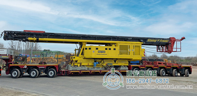 图4：导桩器可以灵活使用，并使用专用运输车辆运输到相应的施工现场。