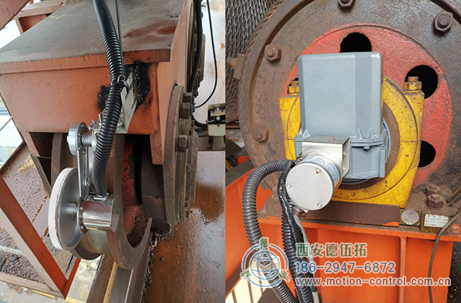 图为编码器在起重机上的应用照片