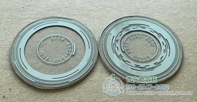 图为玻璃材质的增量/绝对值编码器码盘样品