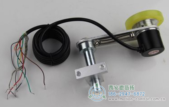 图为通过同步轮连接编码器使用的照片